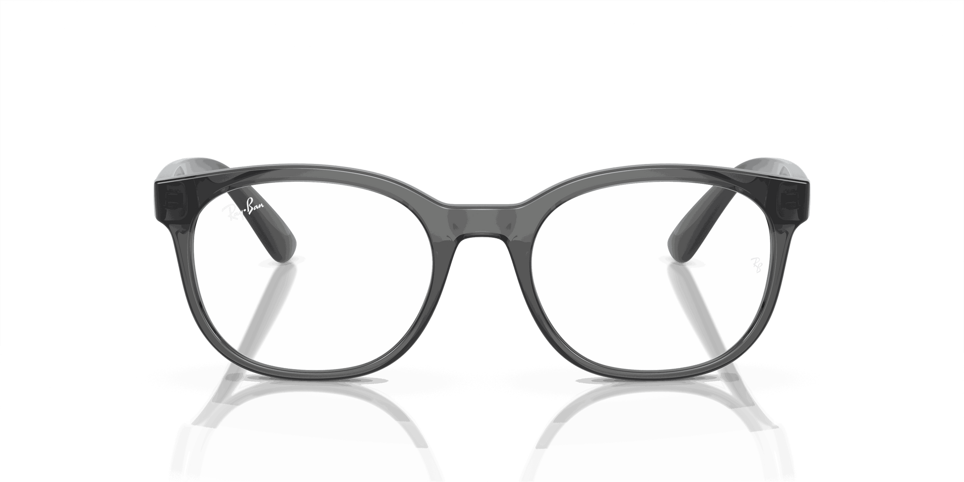 [Demo Lens Lenses, Polished Transparent Grey Frame]