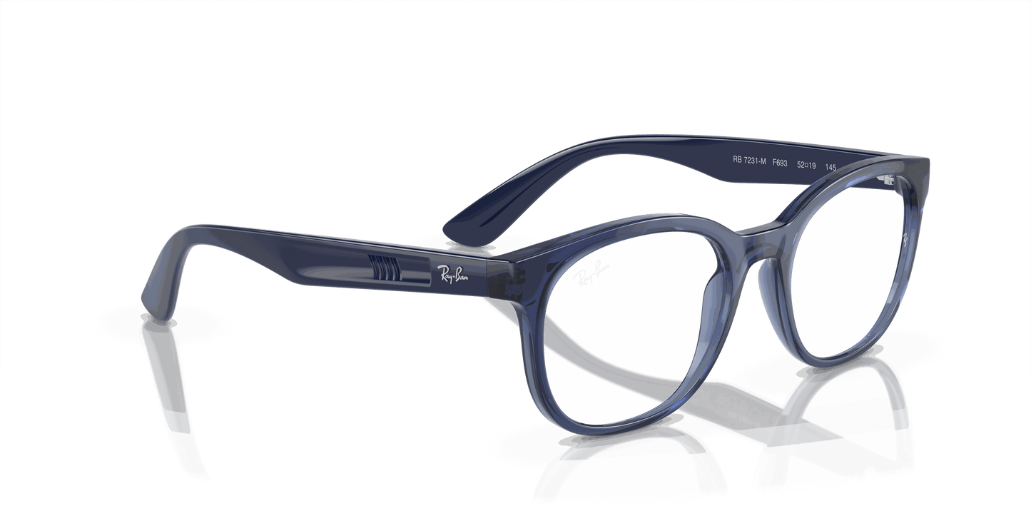 [Demo Lens Lenses, Polished Transparent Blue Frame]