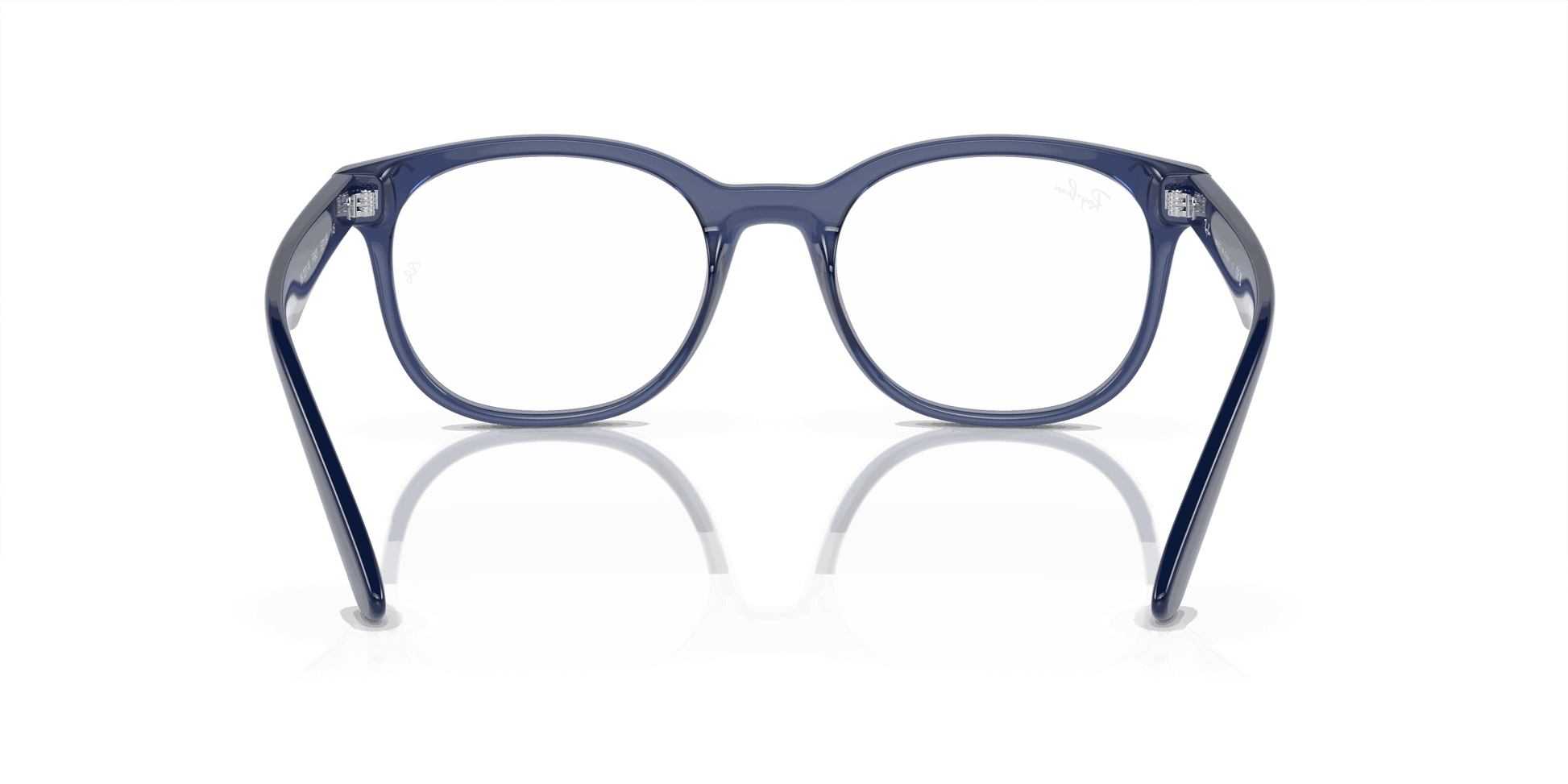 [Demo Lens Lenses, Polished Transparent Blue Frame]