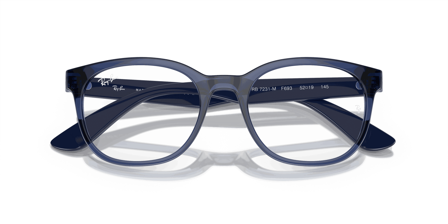 [Demo Lens Lenses, Polished Transparent Blue Frame]