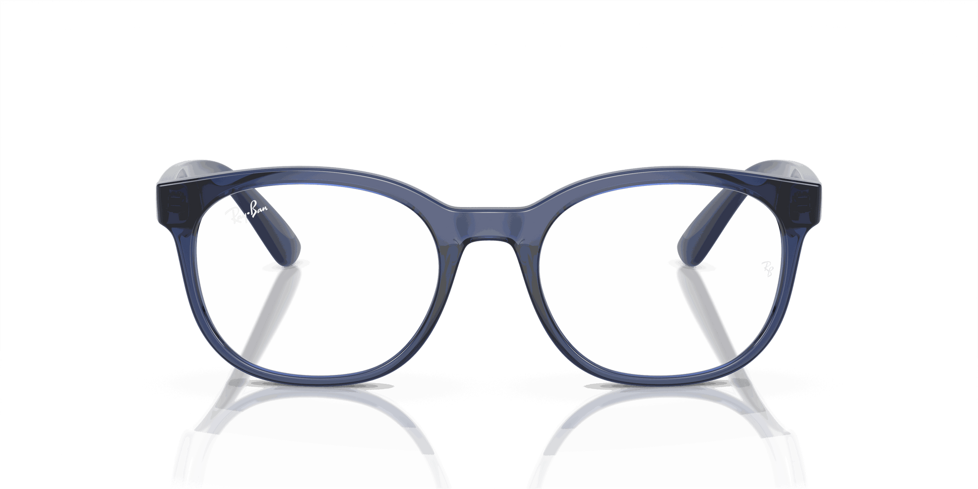 [Demo Lens Lenses, Polished Transparent Blue Frame]