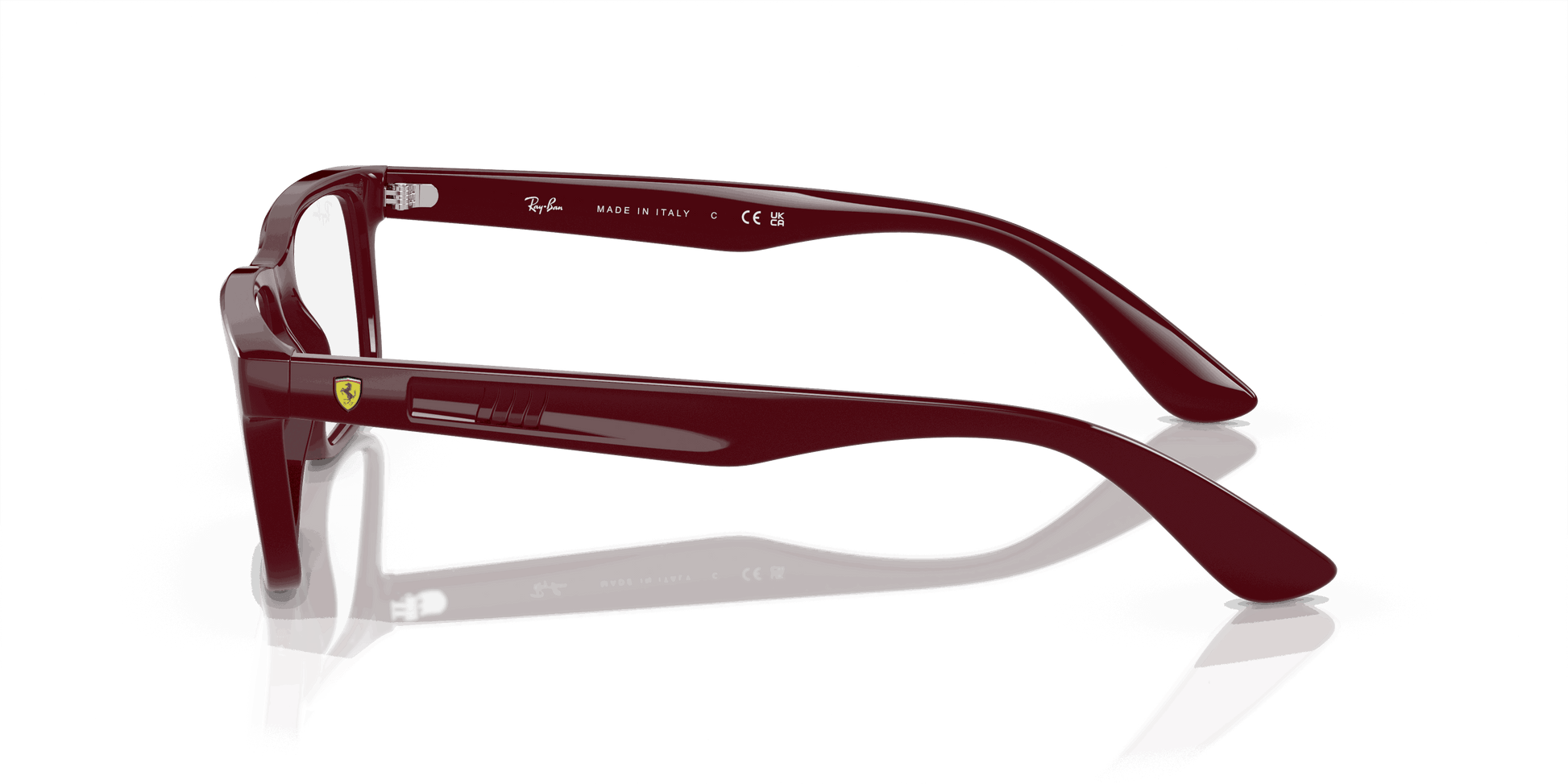 [Demo Lens Lenses, Polished Dark Red Frame]