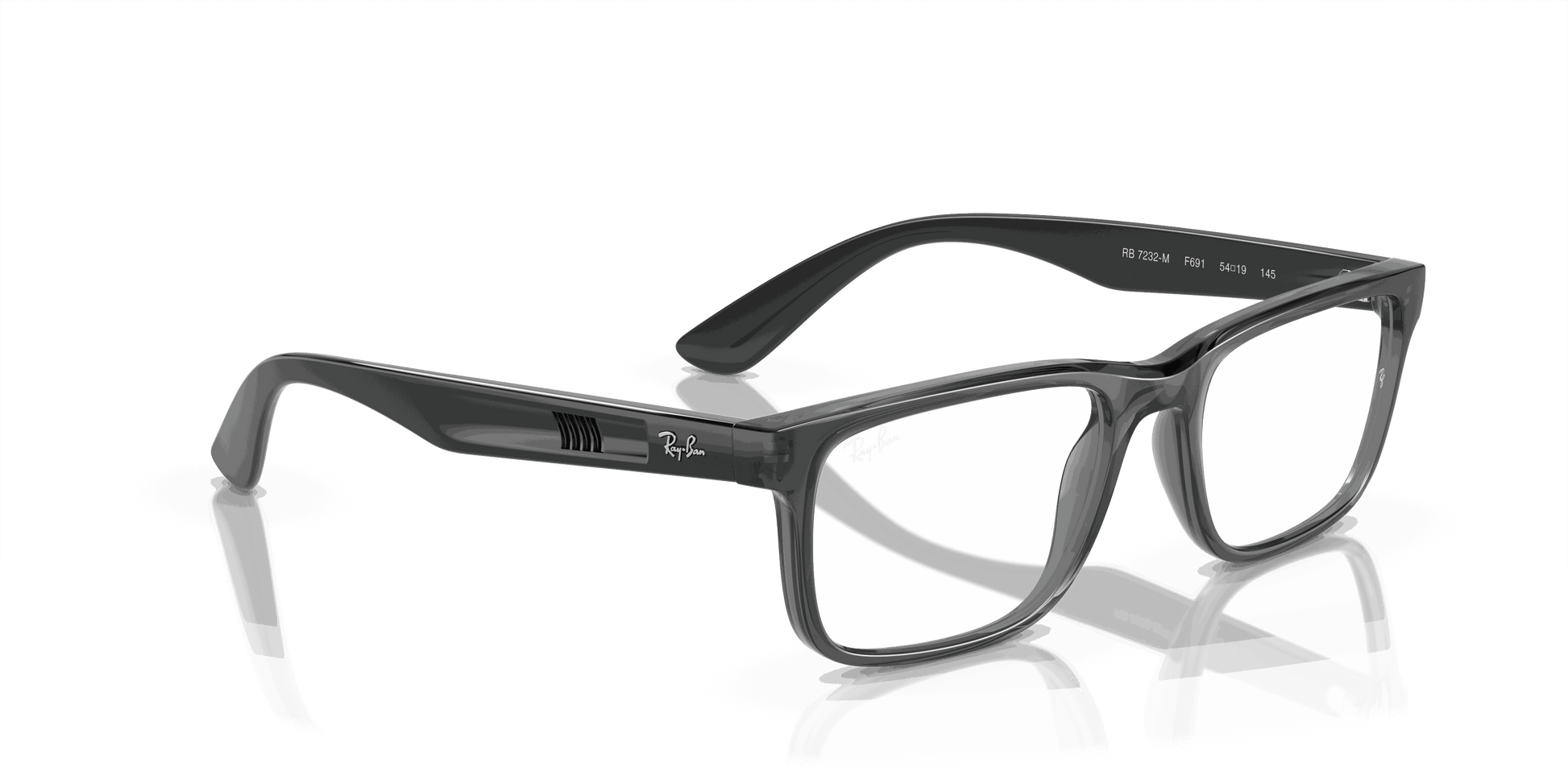 [Clear Lenses, Polished Transparent Grey Frame]