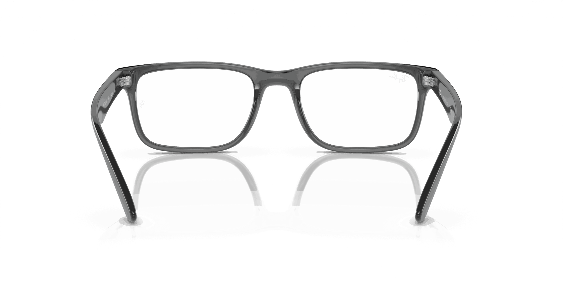 [Clear Lenses, Polished Transparent Grey Frame]