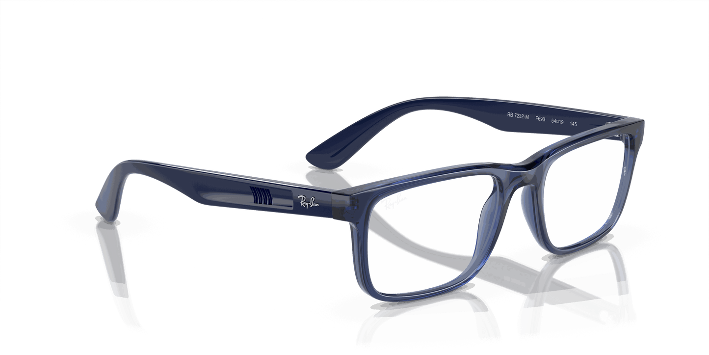 [Demo Lens Lenses, Polished Transparent Blue Frame]