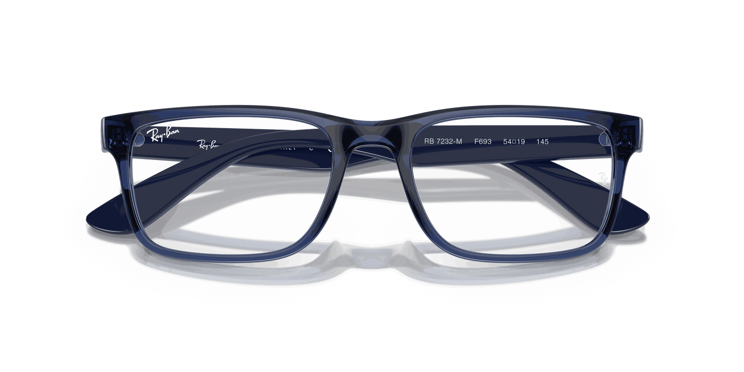 [Demo Lens Lenses, Polished Transparent Blue Frame]
