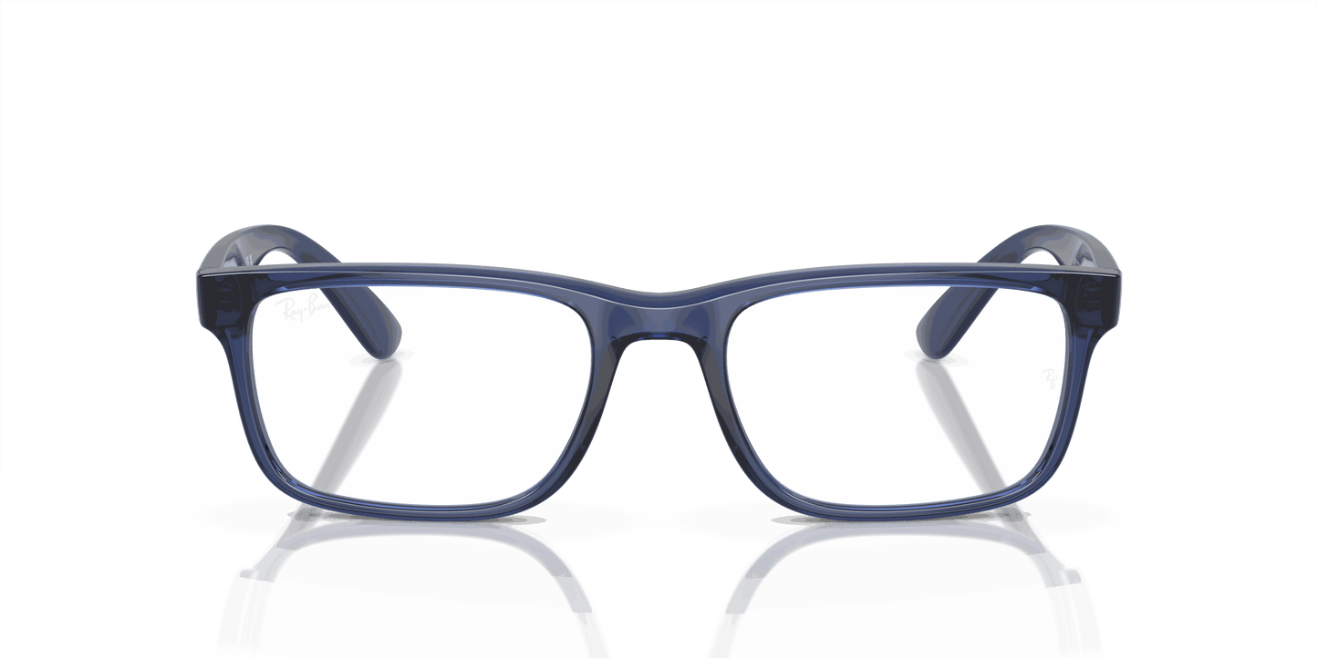 [Demo Lens Lenses, Polished Transparent Blue Frame]