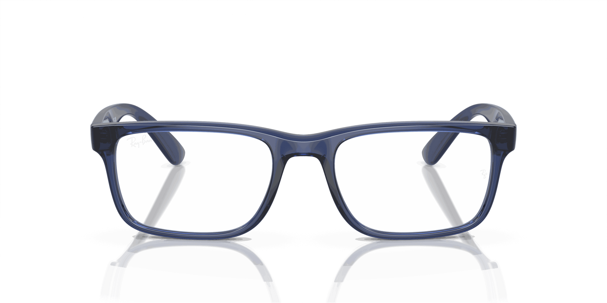 [Demo Lens Lenses, Polished Transparent Blue Frame]