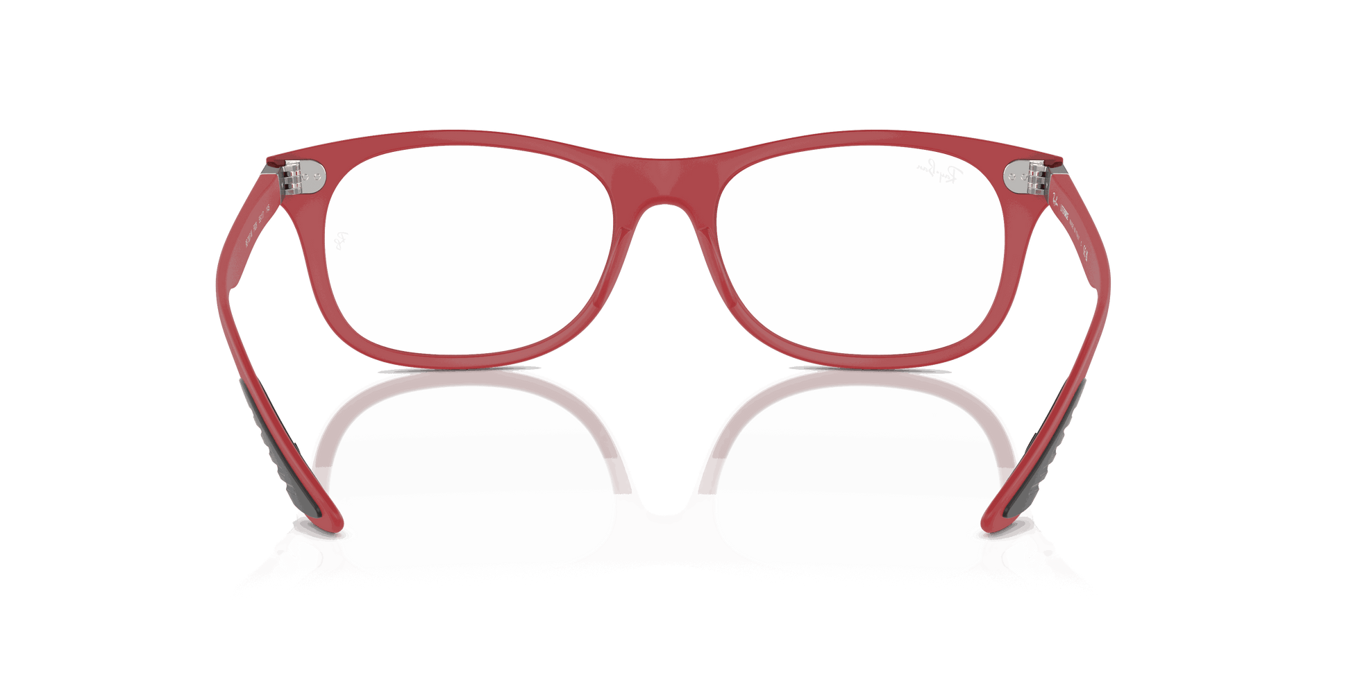 [Clear Lenses, Matte Red Frame]