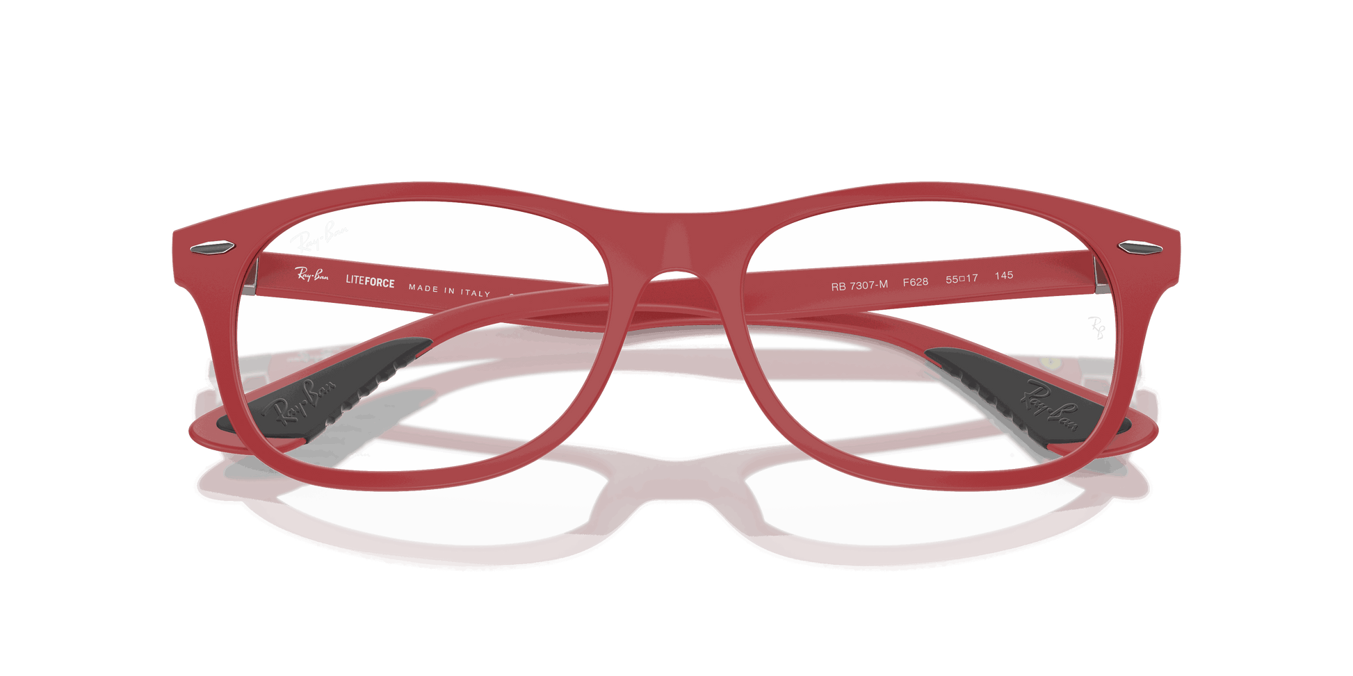 [Clear Lenses, Matte Red Frame]
