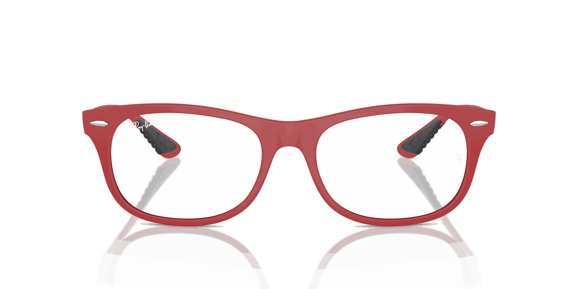[Clear Lenses, Matte Red Frame]