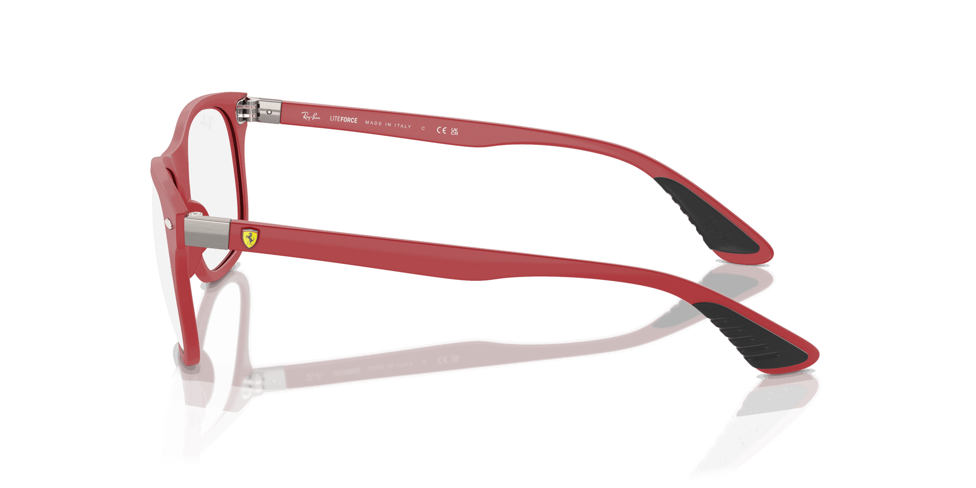 [Clear Lenses, Matte Red Frame]