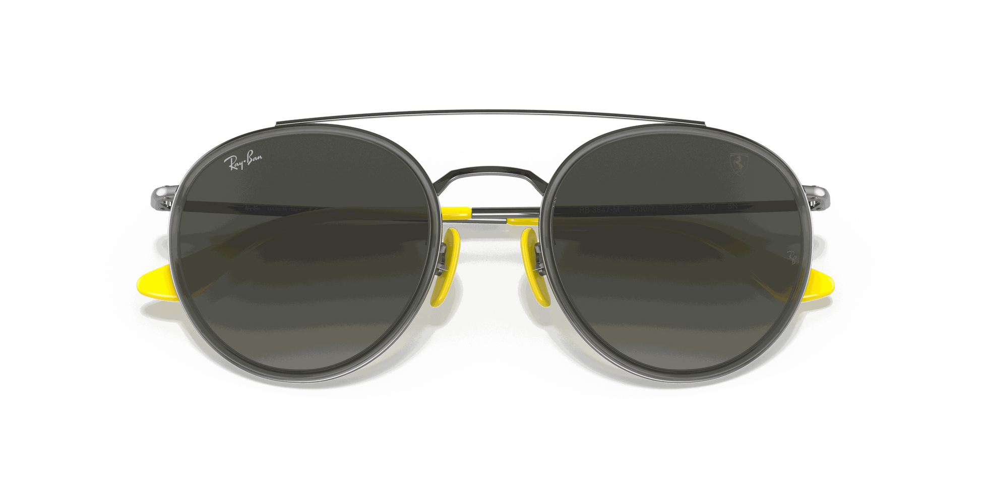 [Grey Gradient Lenses, Polished Gunmetal Frame]