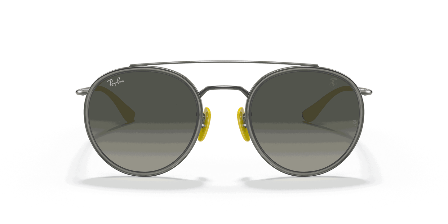 [Grey Gradient Lenses, Polished Gunmetal Frame]
