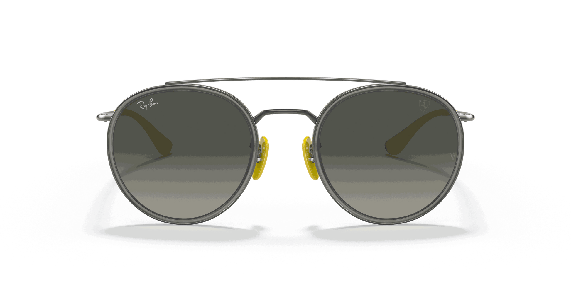 [Grey Gradient Lenses, Polished Gunmetal Frame]