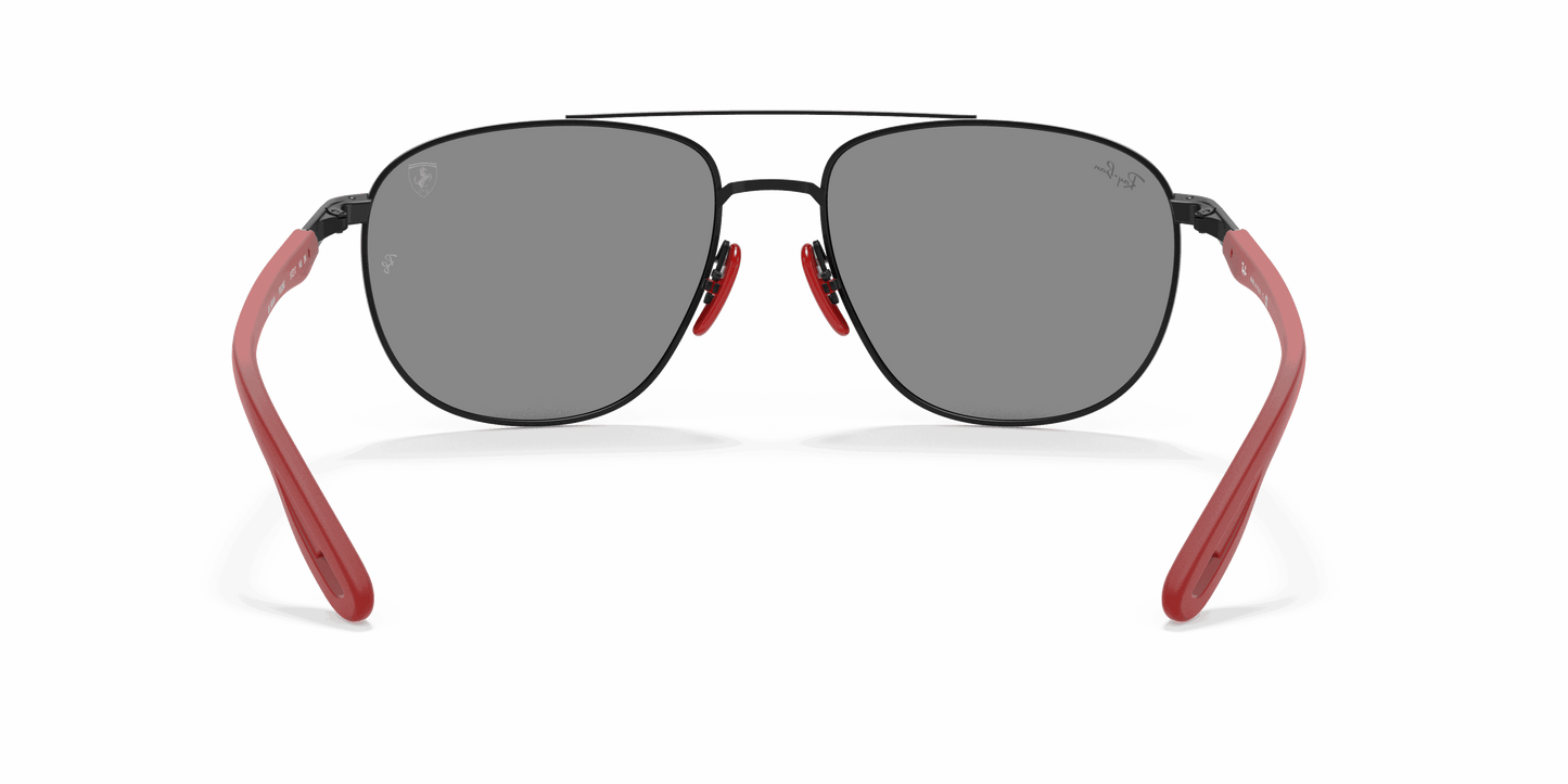 [Grey Mirror Silver Lenses, Matte Black Frame]