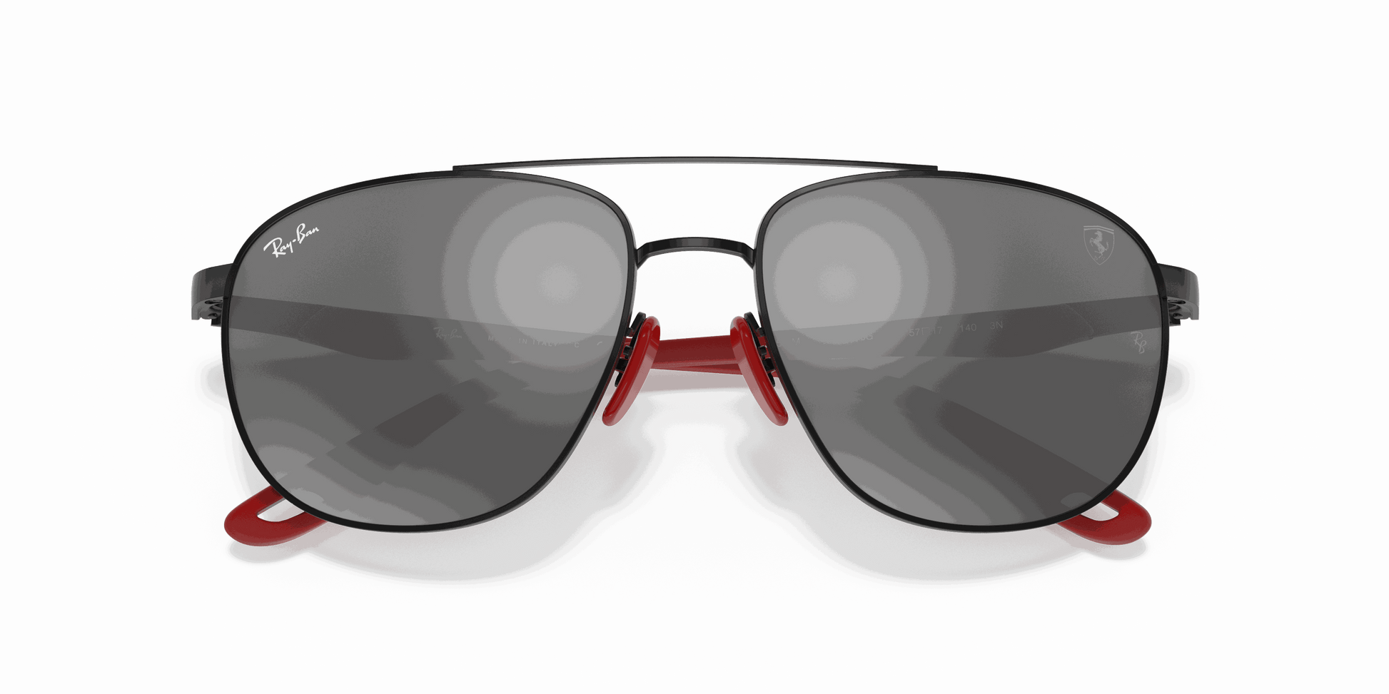 [Grey Mirror Silver Lenses, Matte Black Frame]