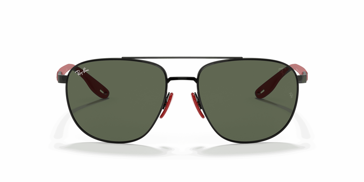 [Green Classic Lenses, Polished Black Frame]