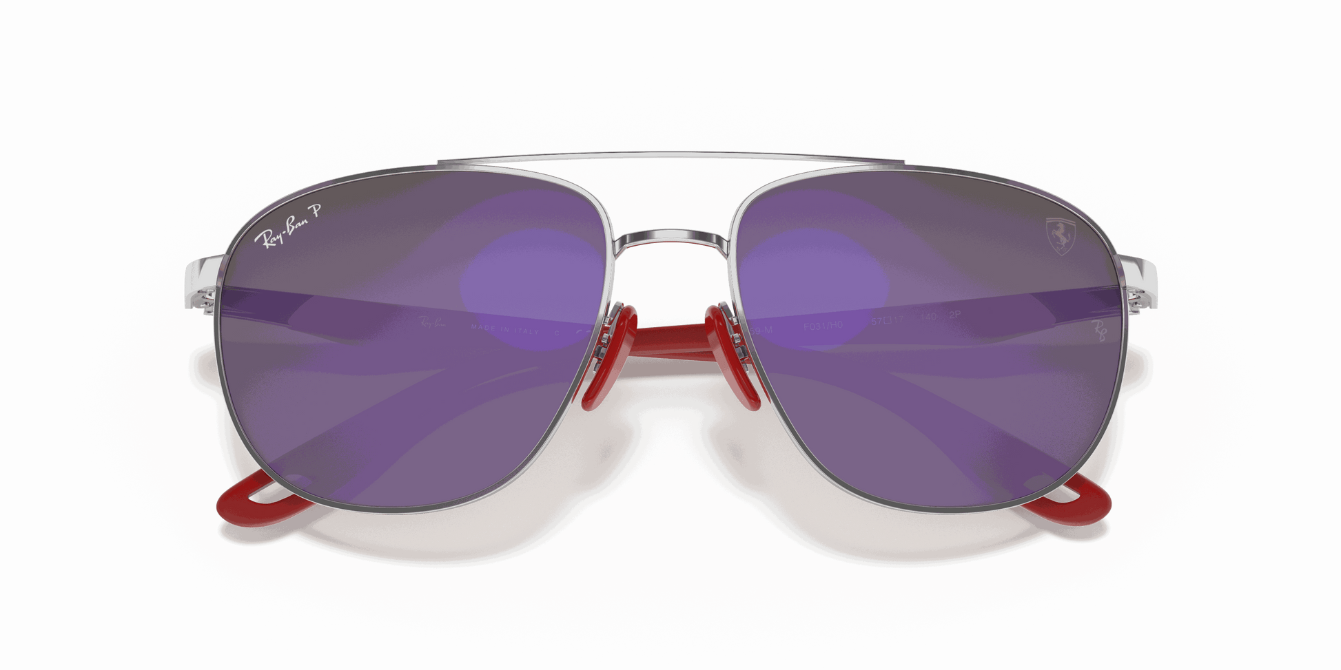 [Blue Lenses, Polished Silver Frame]