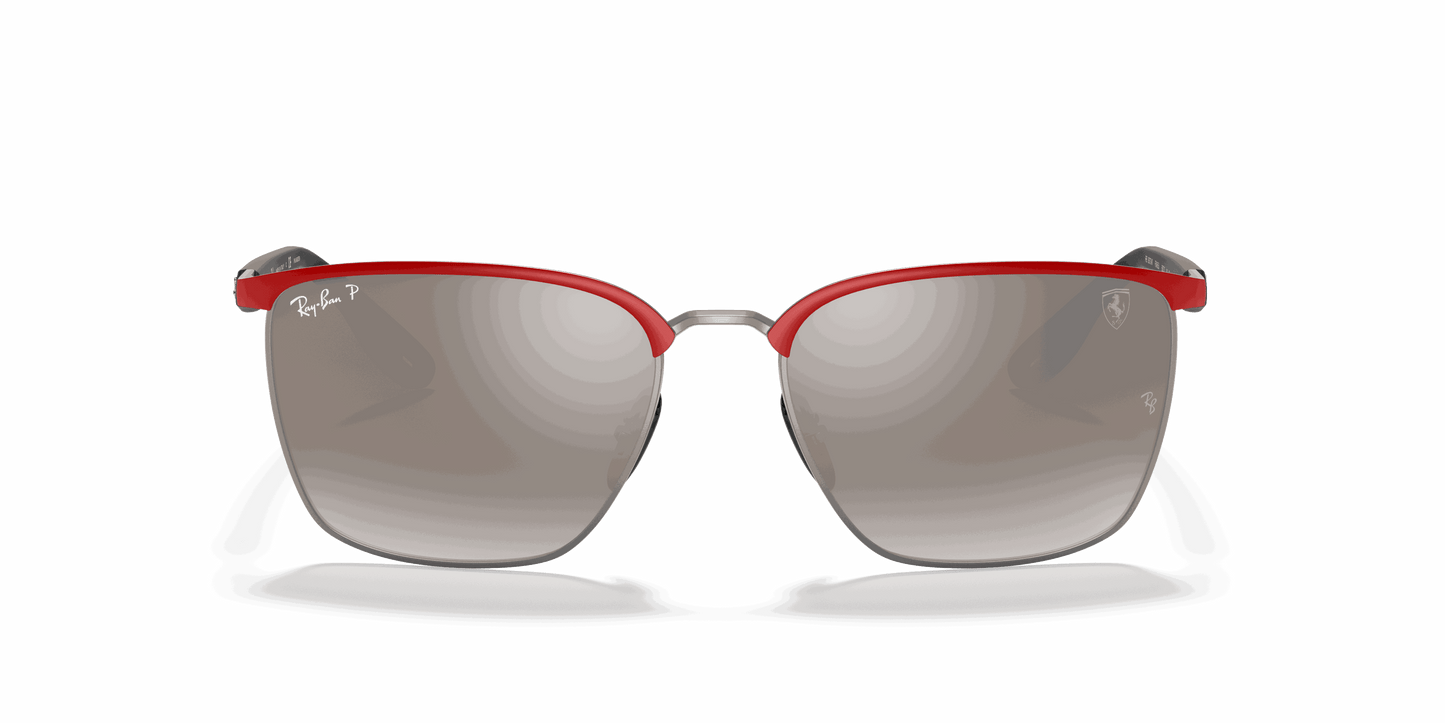 [Silver Lenses, Matte Red Frame]