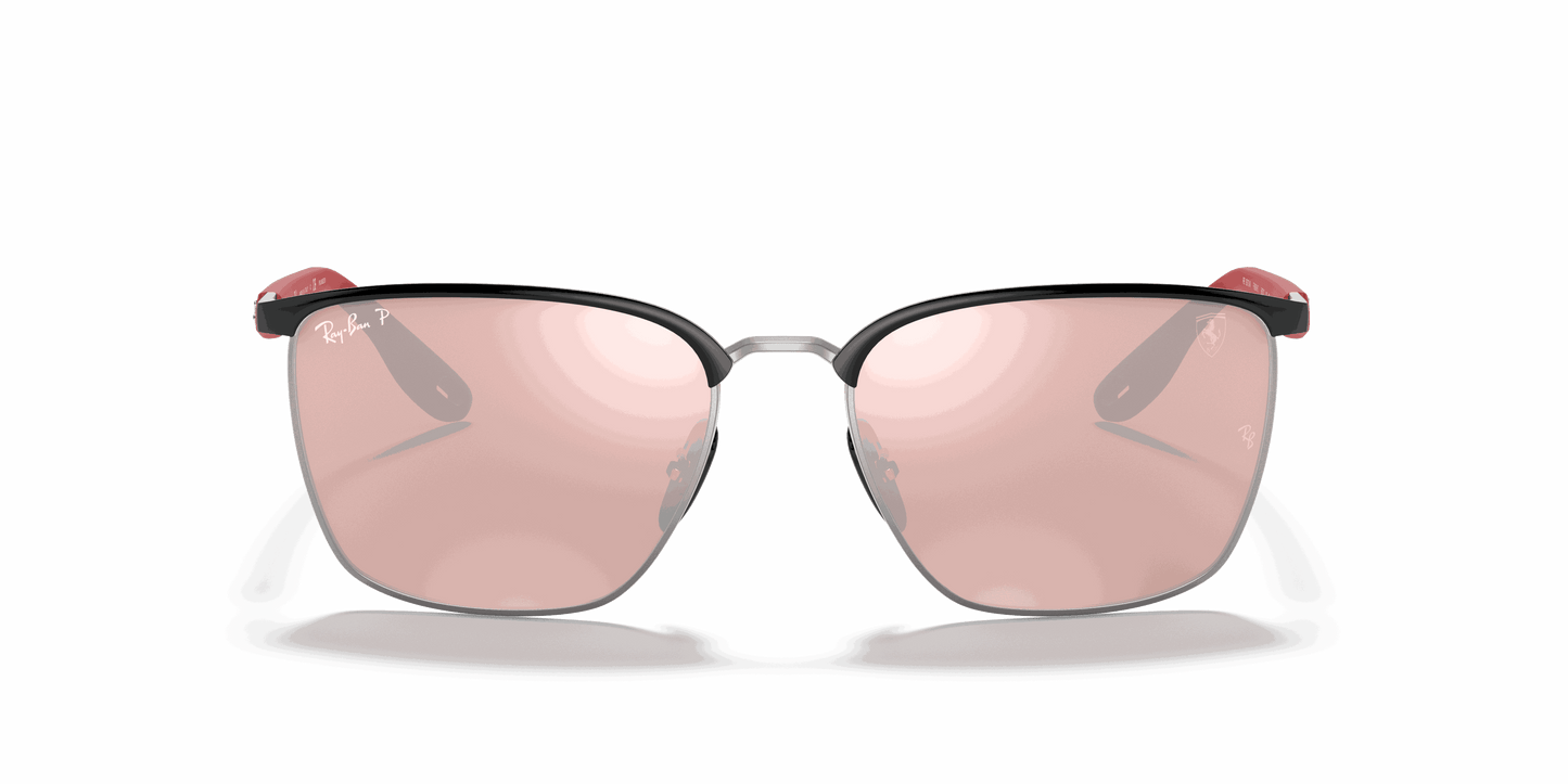 [Silver Lenses, Polished Black On Silver Frame]