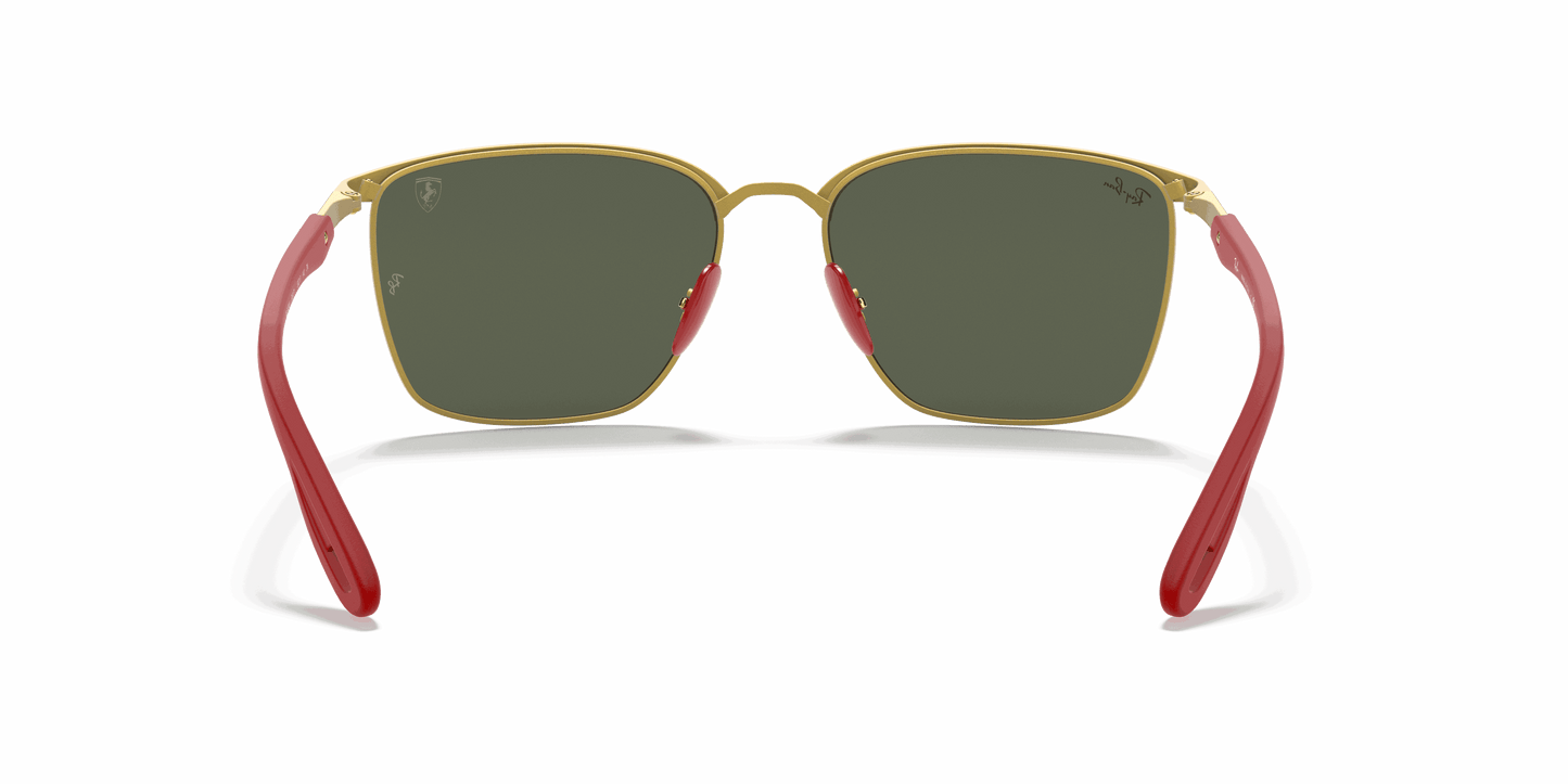 [Green Classic Lenses, Polished Black On Gold Frame]