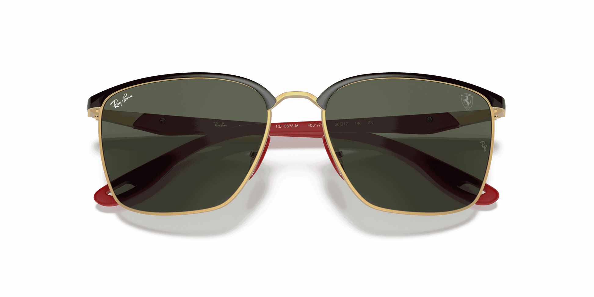 [Green Classic Lenses, Polished Black On Gold Frame]