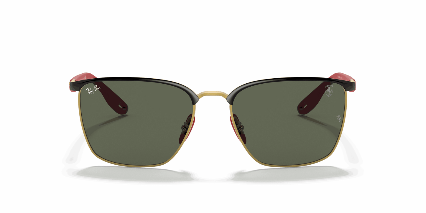 [Green Classic Lenses, Polished Black On Gold Frame]
