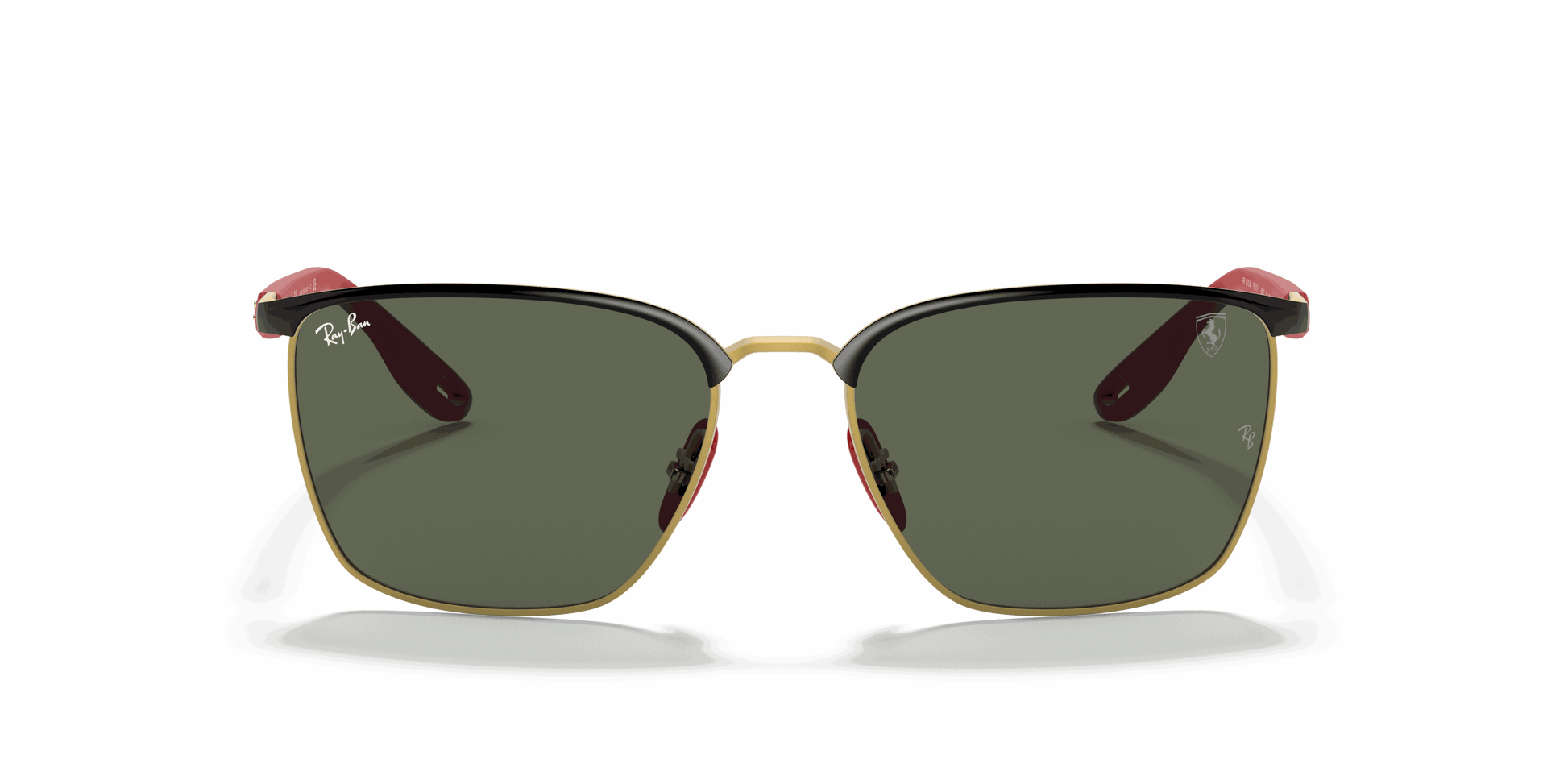 [Green Classic Lenses, Polished Black On Gold Frame]