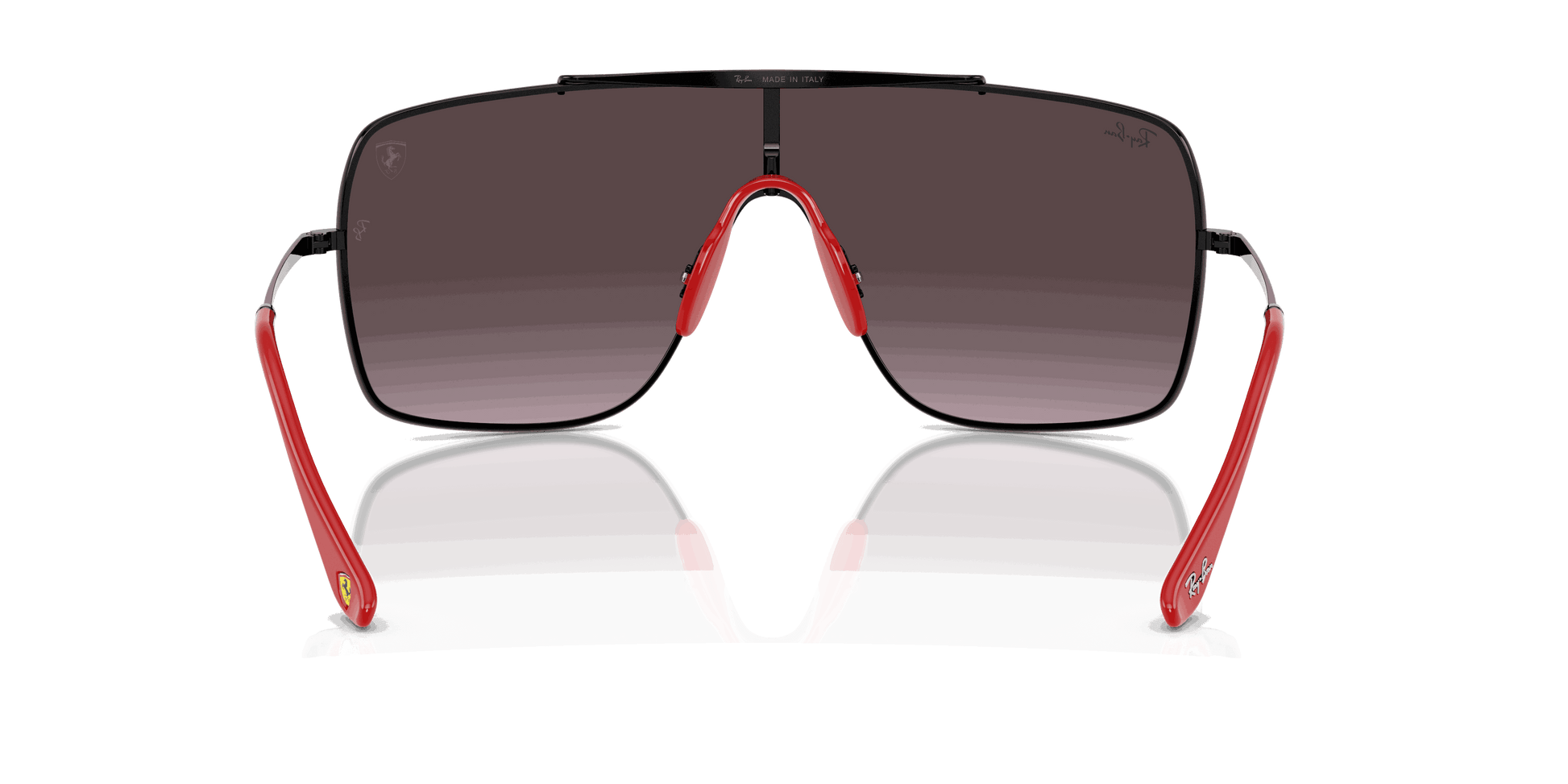 [Violet Mirror Gradient Silver Lenses, Polished Black Frame]