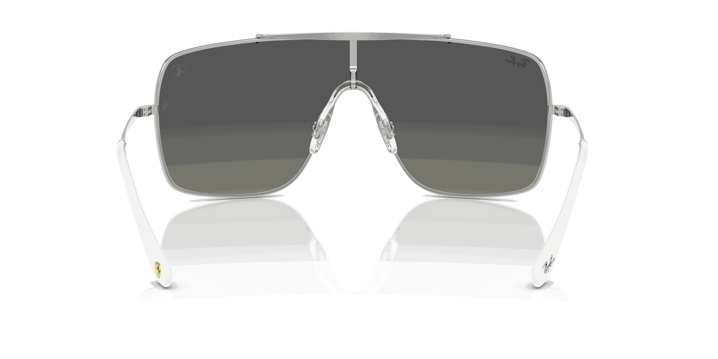 [Gradient Grey Lenses, Polished Silver Frame]