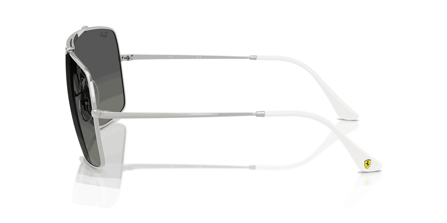 [Gradient Grey Lenses, Polished Silver Frame]