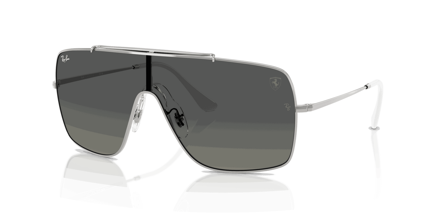 [Gradient Grey Lenses, Polished Silver Frame]