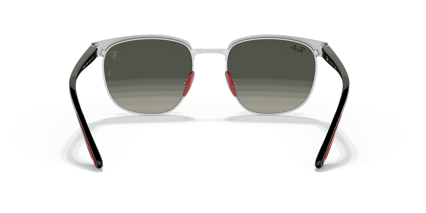[Grey Gradient Lenses, Polished Black On Silver Frame]