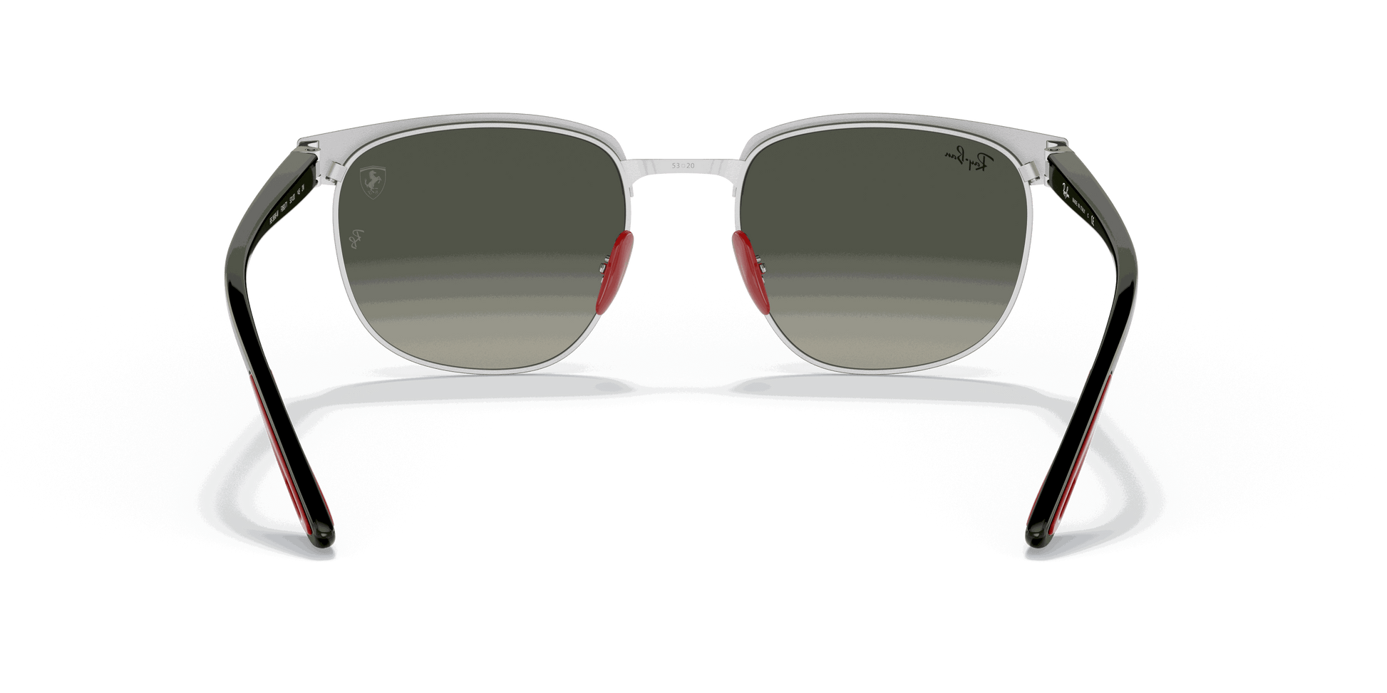 [Grey Gradient Lenses, Polished Black On Silver Frame]