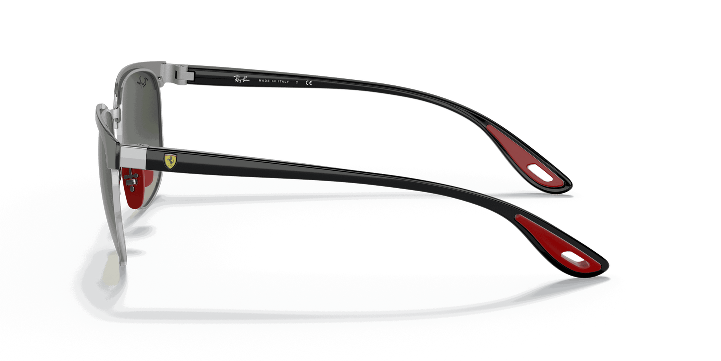 [Grey Gradient Lenses, Polished Black On Silver Frame]