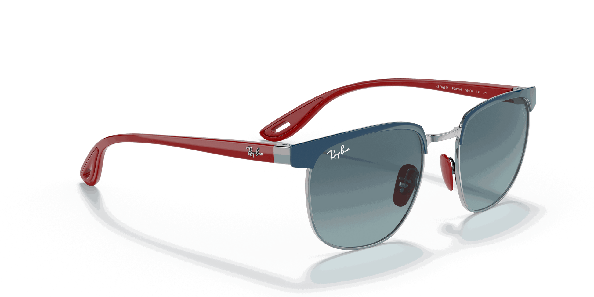 [Blue Gradient Grey Lenses, Polished Blue On Gunmetal Frame]