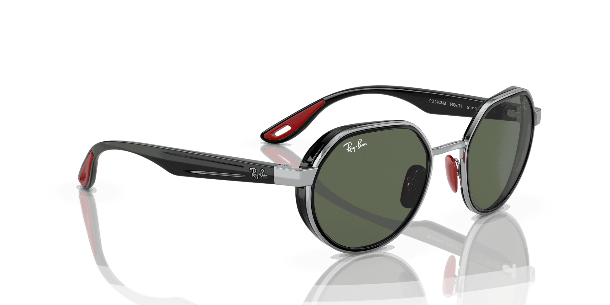 [Dark Green Lenses, Polished Silver Frame]