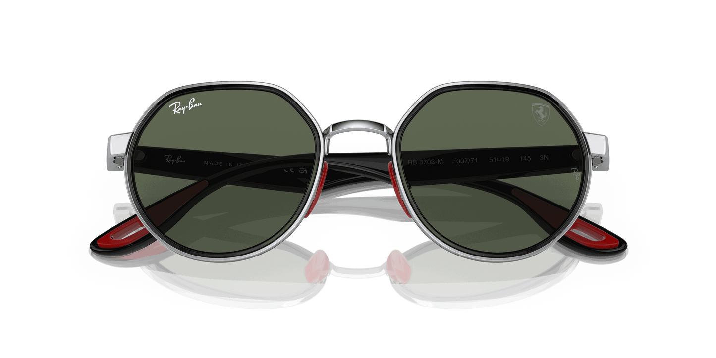 [Dark Green Lenses, Polished Silver Frame]