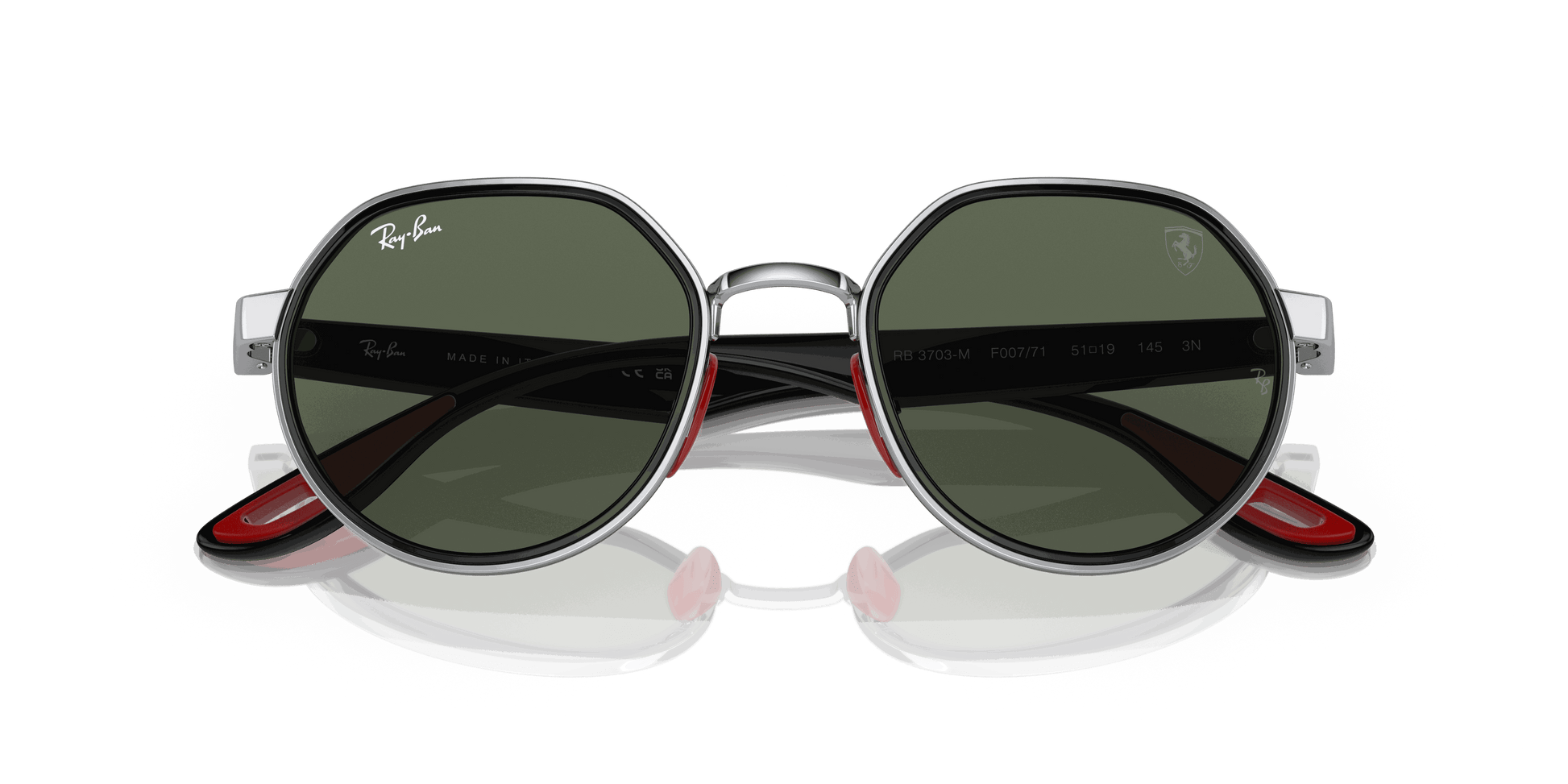 [Dark Green Lenses, Polished Silver Frame]