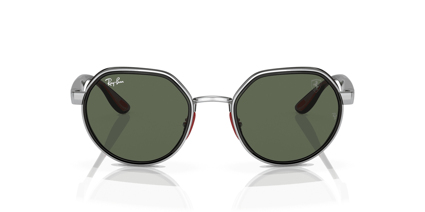 [Dark Green Lenses, Polished Silver Frame]