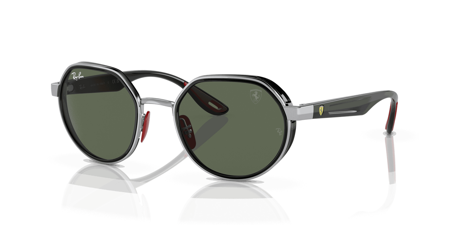 [Dark Green Lenses, Polished Silver Frame]