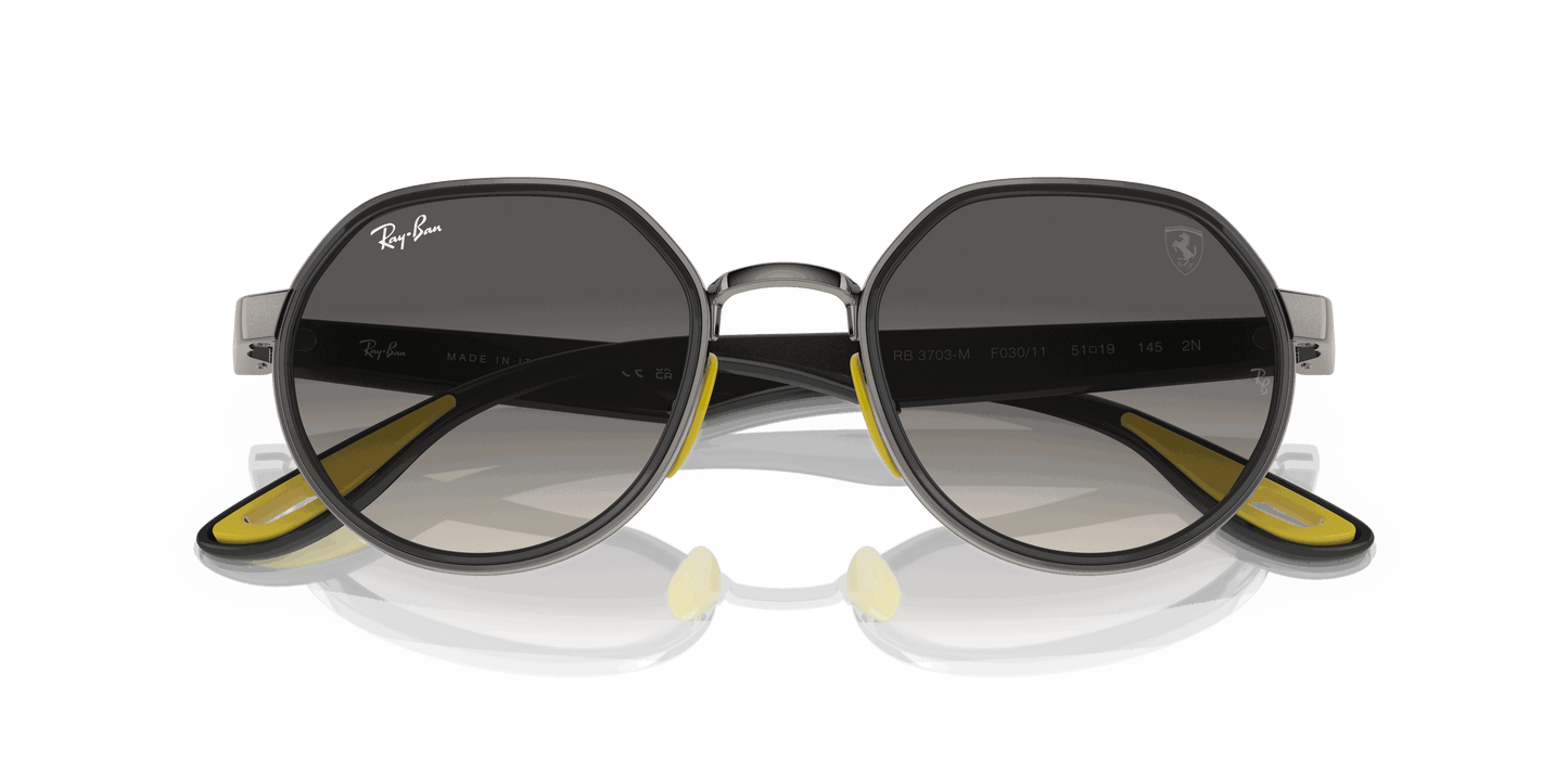 [Grey Gradient Lenses, Polished Gunmetal Frame]