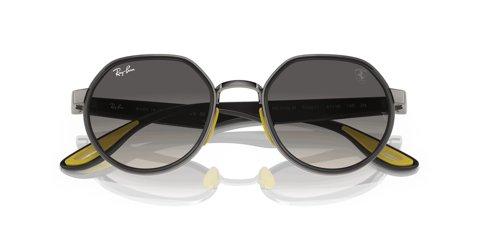 [Grey Gradient Lenses, Polished Gunmetal Frame]