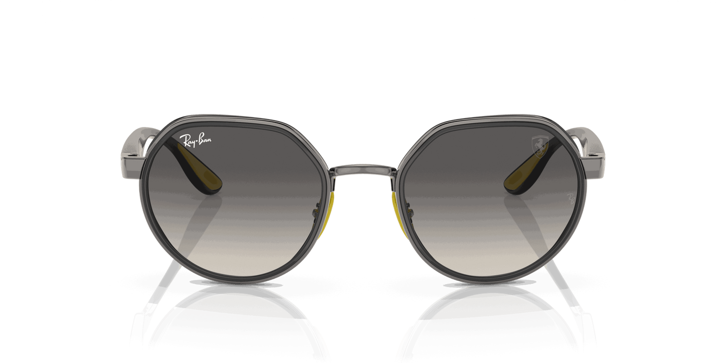 [Grey Gradient Lenses, Polished Gunmetal Frame]