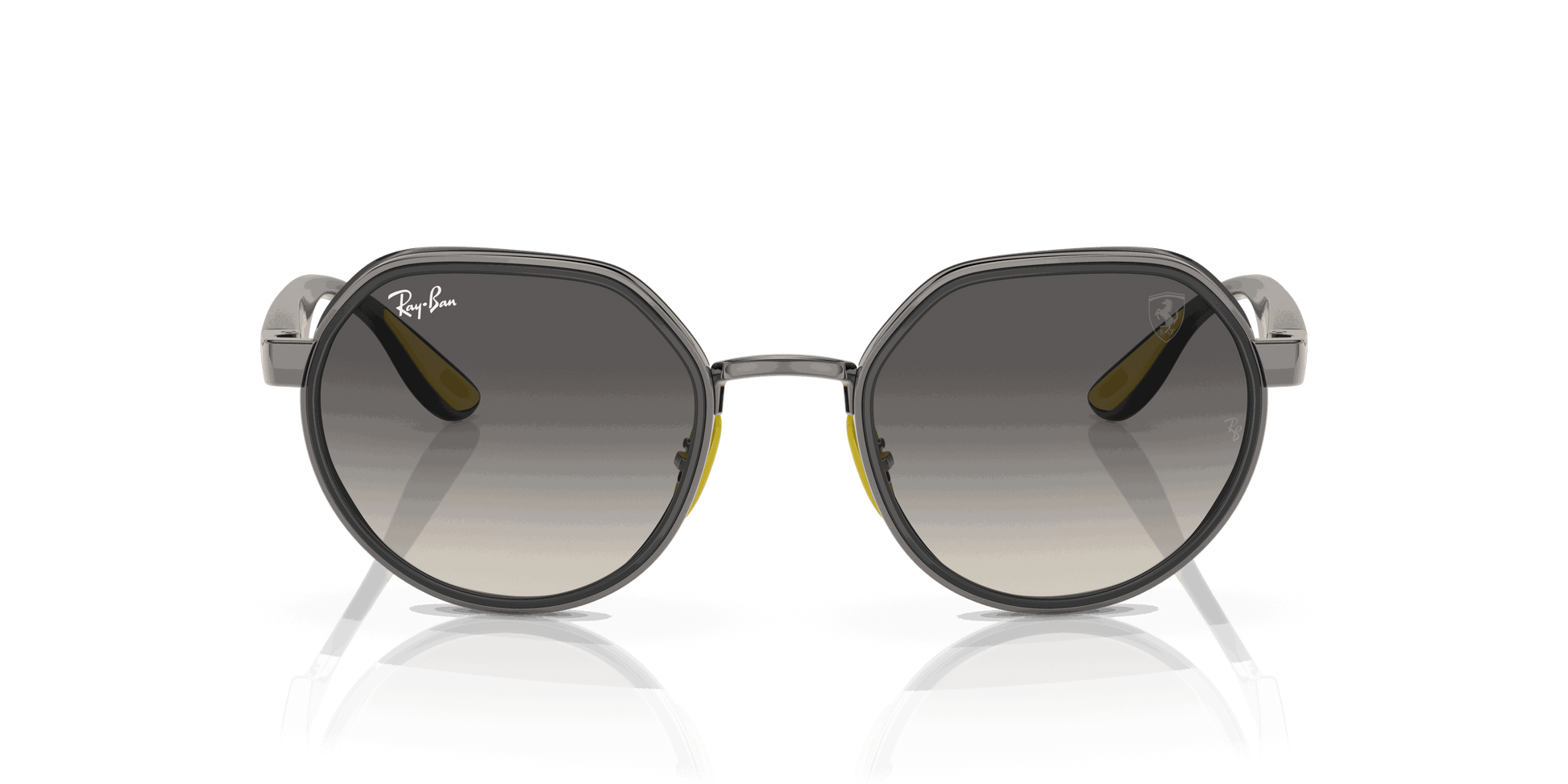 [Grey Gradient Lenses, Polished Gunmetal Frame]