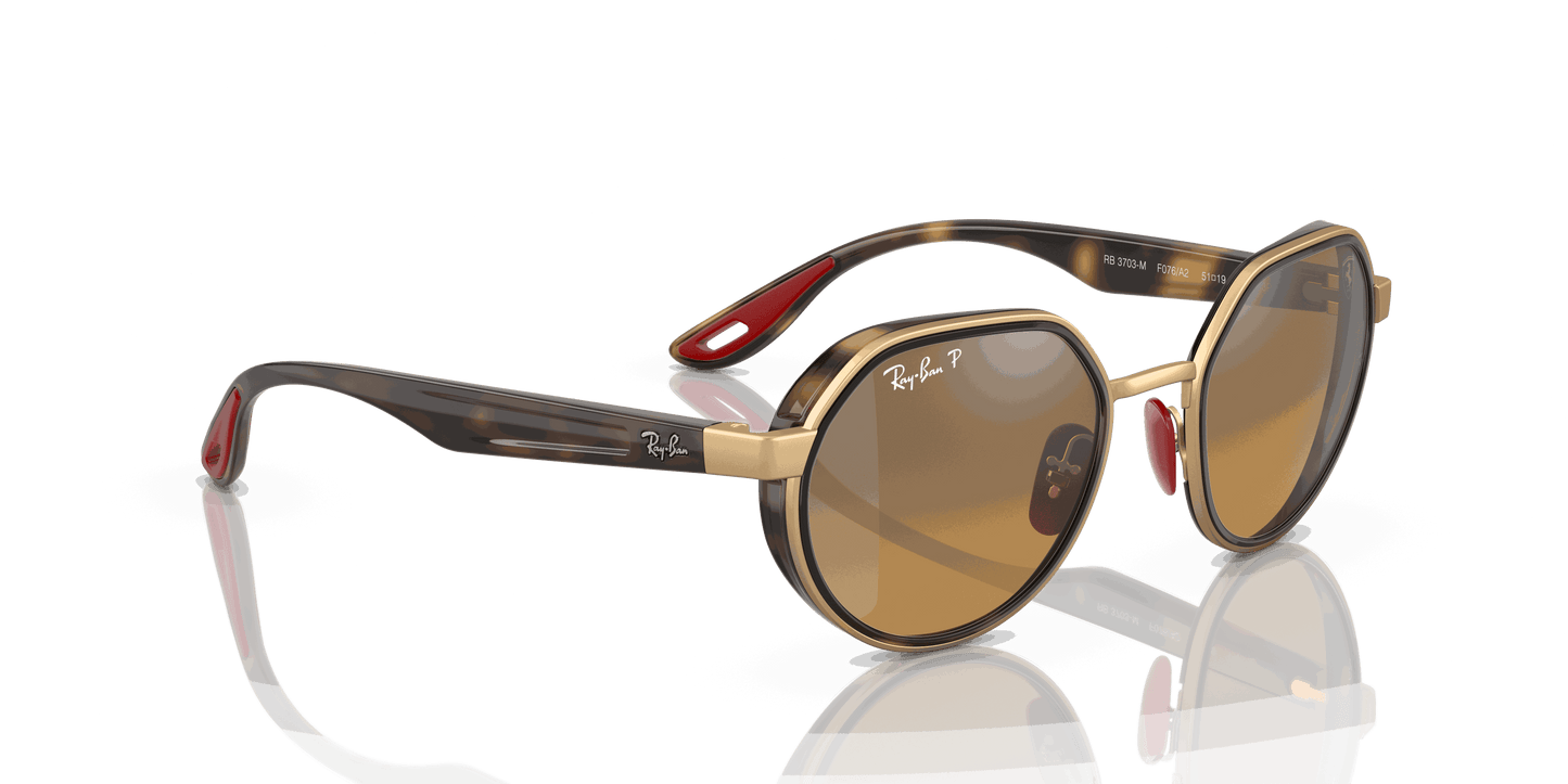 [Brown/Grey Lenses, Polished Gold Frame]
