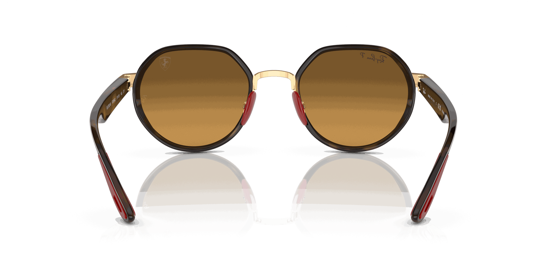 [Brown/Grey Lenses, Polished Gold Frame]