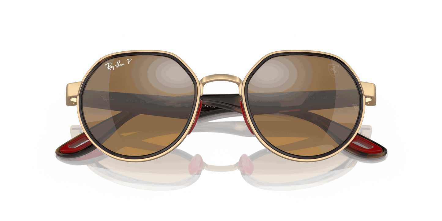 [Brown/Grey Lenses, Polished Gold Frame]