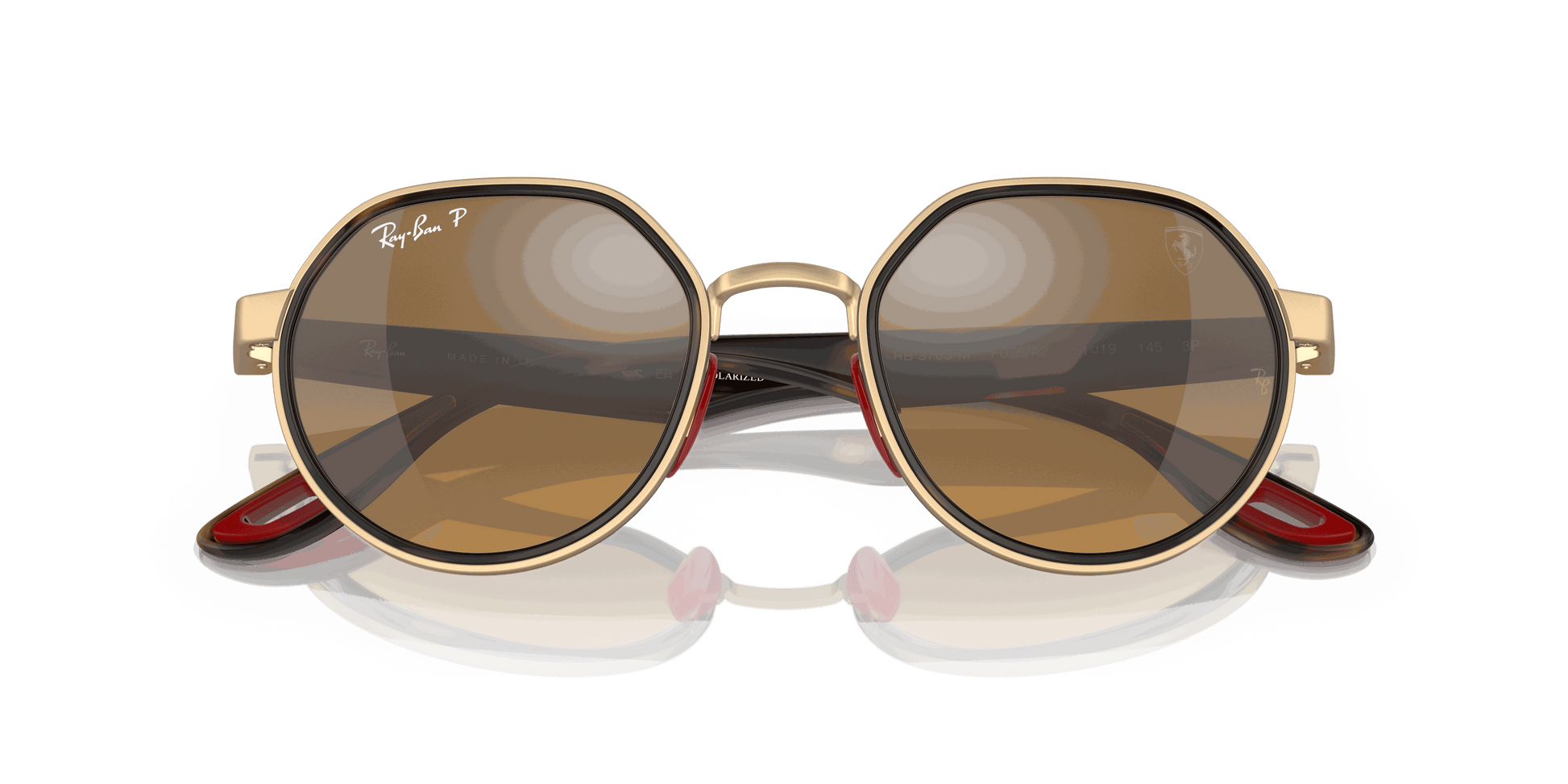 [Brown/Grey Lenses, Polished Gold Frame]